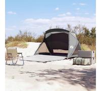 Beach Tent Grey 185T Polyester PU Coating 150/256 x 162 x 157.5 cm Waterproof UV