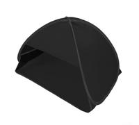 Beach Tent Style Headrest Shelter with Sun Blocking Vinyl or Reflective Silver Lining for Indoor Outdoor Use (Vinyl Black)