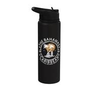 Beach The Bahamas Nassau Vacation Caribbean Tropical Summer Stainless Steel Insulated Water Bottle