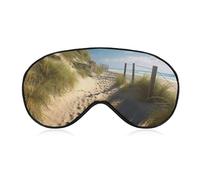 Beach Themed Eye Mask, Side Sleeping Mask Light Blindfold Sleeping Mask Nose Pad and Elastic Band for Children Women and Men