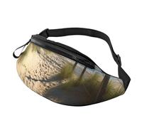 Beach Themed Fanny Pack for Men Women Crossbody Waist Bag Waterproof Sports Belt Bag Outdoor Hip Pack