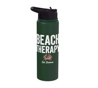 Beach Therapy Crab Ocean Summer Vacation Stainless Steel Insulated Water Bottle