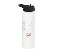 Beach Therapy Crab Ocean Summer Vacation Stainless Steel Insulated Water Bottle
