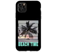 Beach time vintage Pier with palm tree sea and sunset Case for iPhone 11 Pro Max