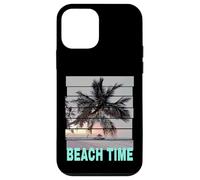 Beach time vintage Pier with palm tree sea and sunset Case for iPhone 12 mini