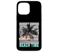 Beach time vintage Pier with palm tree sea and sunset Case for iPhone 13 Pro Max