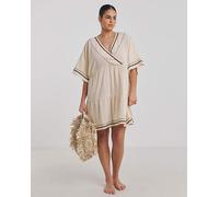 Beach to Beach Ric Rac Mini Beach Dress Natural 12/14