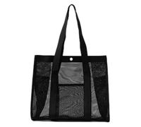 Beach Tote Bag - 21 Inch Polyester Bags | Large Foldable Bath Bag | Ideal for Holidays, Hiking on the Lake, Gym, Boating, Fami Sports Resort, Black, Se référer au descriptif, Refer to description