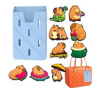 Beach Tote Bag Charm | Capybara Charm Accessory with Phone Holder - 10X Cute Decorations, Fashion Modern Ornaments For Beach, Swimming Pool