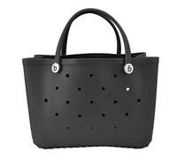 Beach Tote Bag Rubber Beach Tote Large Bag Durable and Safe EVA Material Multifunctional Space Saving Portable Round Hole Design Large Capacity Rose red (Grey)