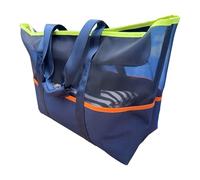 Beach Tote Bag | Travel Mesh Tote Bag | Waterproof Carry On Grocery Shoulder Handbag for Work Gym Travel School Vocation Holiday Pool Shoes Towels Shopping, Dark Blue, Refer to description