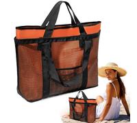 Beach Tote,Beach Bags Waterproof Sandproof - Sandproof Handbags with Carabiner Clip, Lightweight Summer Pouch for Phone Makeup Toy Blanket