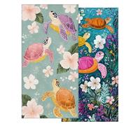Beach Towel 100x200 cm 2 Pack, Quick Dry Microfibre Towel Travel Essentials, Sand Free Microfibre Beach Towels Sea Turtle, Lightweight Extra Large Towels for Adults Swimming, Gifts for Men Women -4262