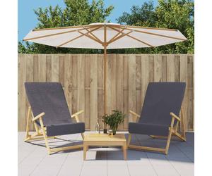 Beach Towel 2pc Anthracite 60x135cm Cotton-Blend 400GSM Quick-Dry Pack Non-Slip