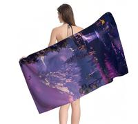 Beach Towel 70x140cm Extra Large Microfibre Towel for Adult, Sand Free Beach Towels Landscape Deer Pattern with Net Bag, Quick Dry Gym Towels Men, Lightweight Compact, Beachs Accessories, Gifts Y1-955