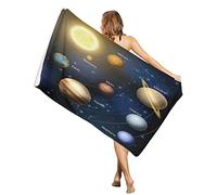 Beach Towel 80x130cm, Mysterious Space Solar System Orbits Of Nine Planets Large Pool Towels Personalized Travel Towel Soft Quick Dry Bath Towel, For Surfing, Pilates