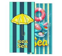 Beach Towel 80x160 cm 2 Pack, Quick Dry Microfibre Towel Travel Essentials, Sand Free Microfibre Beach Towels Sea Turtle, Lightweight Extra Large Towels for Adults Swimming, Gifts for Men Women -4150