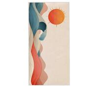 Beach Towel 90 x 180 cm, Large Microfibre Beach Towels for Adults, Sand Free Quick Dry Lightweight Travel Towel with Bag, Compact and Thin Gym Towels for Swimming Pool Yoga Travel Camping (Waves) X-57