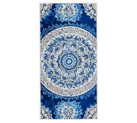 Beach Towel 90 x 180 cm, Large Microfibre Beach Towels for Adults, Sand Free Quick Dry Lightweight Travel Towel with Bag, Compact and Thin Gym Towels for Swimming Pool Travel Camping (Mandala) C-88