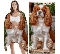 Beach Towel 90x180 cm Extra Large Microfibre Beach Towels for Adults, Animal Lightweight Quick Dry Travel Swim Bath Towel with Bag, Soft Absorbent Towels for Women Men Holiday Essentials Dog Z-11827