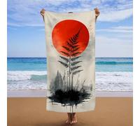 Beach Towel 90x180cm, Microfibre Beach Towels for Adults Extra Large, Travel Towels Women Men Lightweight, Microfibre Water Absorption Bath Towel, for Swim Camping Travel Gym Vacation (Art) S-8056