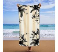 Beach Towel 90x200cm, Microfibre Beach Towels for Adults Extra Large, Travel Towels Women Men Lightweight, Microfibre Water Absorption Bath Towel, for Swim Camping Travel Gym Vacation (Plant) T-4471