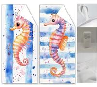 Beach Towel Blue Beach Towels for Adults 35.4x70.9 inch Hippo Microfibre Towel Bath Sand Free, Absorbent Quick Dry Lightweight Beach Accessories for Swimming, Holiday, Yoga, Camping, Gym Sport Wq-952