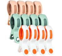 Beach Towel Clips, 9 PCS Colourful Large Towel Clips for Sun Loungers, Towel Clips to Keep Your Towel from Blowing Away, Sunbed Towel Clips for Sun Loungers, Pool Chair, Lounger, Bed Linen, Clothing