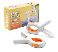 Beach Towel Clips Pegs for Sunbed - Coideal 6 Pcs Large Plastic Clips Clothes Pins Laundry Clamps for Pool Chairs, Sun Lounger Cruise