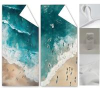 Beach Towel Coastal Beach Towels for Adults 200x100cm Landscape Microfibre Towel Bath Sand Free, Absorbent Quick Dry Lightweight Beach Accessories for Swimming, Holiday, Yoga, Camping, Sport Wq-1075