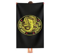 Beach Towel Cobra Strike Hard Fast No Mercy Karate Towel Sheets Cosy Bath Sheets Durable Face Towels For Women Pool Travel 80X130Cm