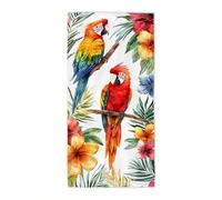 Beach Towel Colorful Beach Towels for Adults 90x200 cm, Microfibre Towel Parrot Bath Towels Quick Dry Lightweight Sand Free for Travel Camping Swimming, Beaches Essentials Accessories, Women Gift P-77