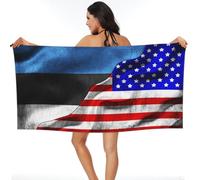 Beach Towel Estonians Flag America Flag Bath Towels Daily Use Shower Towel Durability Bath Sheets For Swimming Sports Travel 80X130CM