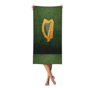 Beach Towel, Fiber Towel, Large Lightweight Beach Towel, Suitable for Travel, Swimming, Quick Dry, Sand Free, Super Absorbent,The Irish Harp