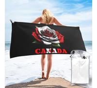 Beach Towel Flower Canada Canadan Flag Washcloths Lightweight Bath Sheets Absorbent Bath Towels For Swimming Travel Camping 70X140Cm