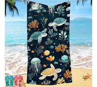 Beach Towel for Adults 70x140 Microfibre Towel Animal Coral Quick Dry Travel Towels, Kids Gym Towels Hidden Snap Design, Compact Lightweight Sand Free Absorbent Quick Dry, for Camping Vacation Gifts