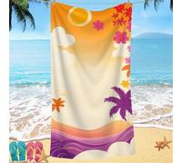 Beach Towel for Adults 80x160 Microfibre Towel Orange Color Simplicity Quick Dry Travel Towels, Kids Gym Towels Hidden Snap Design, Compact Lightweight Sand Free Absorbent Quick Dry, Vacation Gifts