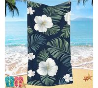 Beach Towel for Adults 90x180 Microfibre Towel Flower Plant Quick Dry Travel Towels, Kids Gym Towels Hidden Snap Design, Compact Lightweight Sand Free Absorbent Quick Dry, for Camping Vacation Gifts