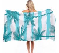 Beach Towel for Adults - Large Microfibre Beach Towel Quick-Dry, Sand Free, Lightweight, White Bath Towels for Men Women, Swimming Towels for Pool, Camping, Yoga & Outdoor Blue 160x80cm 1 Pack 0a-1006