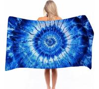 Beach Towel for Adults - Microfibre Beach Towel Quick-Dry, Sand Free, Lightweight, Abstract Bath Towels for Men Women, Swimming Towels for Pool, Camping, Yoga & Outdoor Blue 120x60cm 1 Pack 0a-1100