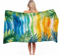 Beach Towel for Adults - Microfibre Beach Towel Quick-Dry, Sand Free, Lightweight, Color Bath Towels for Men Women, Swimming Towels for Pool, Camping, Yoga & Outdoor Coconut Trees 120x60cm 0a-1069