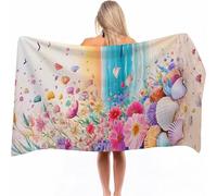 Beach Towel for Adults - Microfibre Beach Towel Quick-Dry, Sand Free, Lightweight, Simple Bath Towels for Men Women, Swimming Towels for Pool, Camping, Yoga & Outdoor Conch (2) 200x90cm 1 Pack 0a-1236