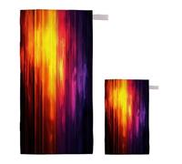Beach Towel for Adults Microfibre Towel Simplicity Bath Towels Large 100x200cm/35x70cm, 2 Pack Quick Dry Sun Lounger Towels with Bag, Summer Holiday Essentials Beach Accessories for Travel Pool K-7