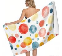 Beach Towel Geometric dot plot 200 x 100 cm Extra Large Swimming Towel Watercolor style Printed Super Absorbent Quick Dry Beach Pool Fitness Picnic Yoga