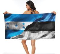 Beach Towel Hondurans Honduras Flag Estonians Flag Bath Sheets Easy Care Washcloths Absorbent Bath Towels For Camping Travel Sports 80X130CM