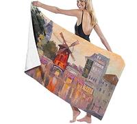 Beach Towel Large,Moulin Rouge Paris France ,Quick Dry,Sand Free Microfiber Beach Towel,Summer,Sun Lounger Beach Towel,Swimmers,Outdoor Camping, Gym,Yoga,Travel-52''x32'' (80*130cm)