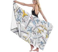 Beach Towel Large,Plane Aircraft Airplane Jet,Quick Dry,Sand Free Microfiber Beach Towel,Summer,Sun Lounger Beach Towel,Swimmers,Outdoor Camping, Gym,Yoga,Travel-52''x32'' (80*130cm)