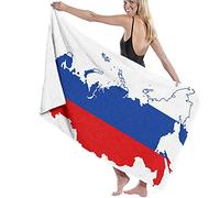 Beach Towel Large,Russian Territory and National Flag,Quick Dry,Sand Free Microfiber Beach Towel,Summer,Sun Lounger Beach Towel,Swimmers,Outdoor Camping, Gym,Yoga,Travel-52''x32'' (80*130cm)