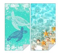 Beach Towel Microfibre for Adults 2 Pack Towels Microfiber Quick Dry Extra Large Lightweight Sand Free Travel Holiday Gym Essentials Women Men Gifts Family Accessories Bath Swimming Yoga Gift Sports