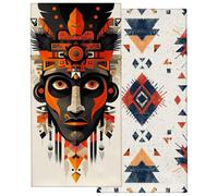 Beach Towel Morocco, 90x200cm Extra Large Microfibre Towel 2 Pack, Sand Free Microfibre Beach Towels for Adults Travel Essentials, Lightweight Quick Dry Bath Towels Poncho for Gifts for Women -3738